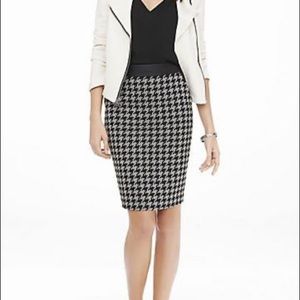 Express Houndstooth Pencil Skirt